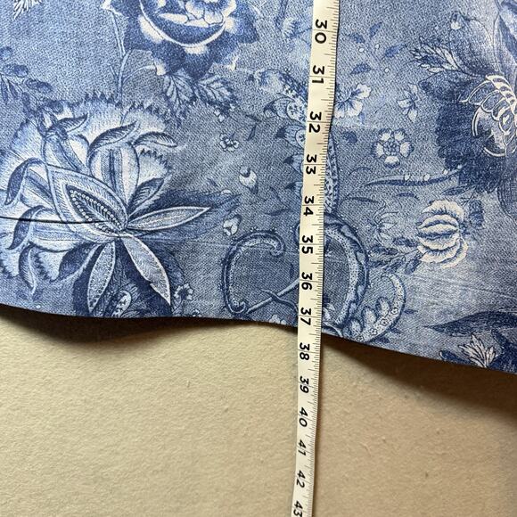 Hinson Wu Charlotte Passionflower Blue Button 3/4 Sleeve Print Dress Womens - Picture 11 of 12